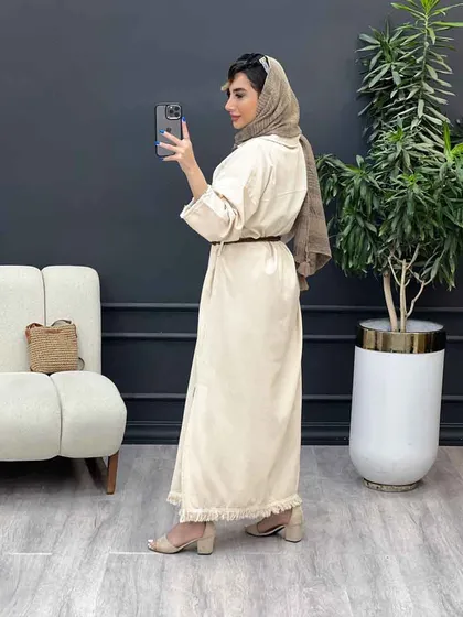 پیراهن کمربند دار گندم