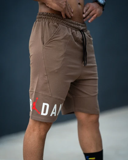 شلوارک بگ ورزشی JORDAN قهوه ای