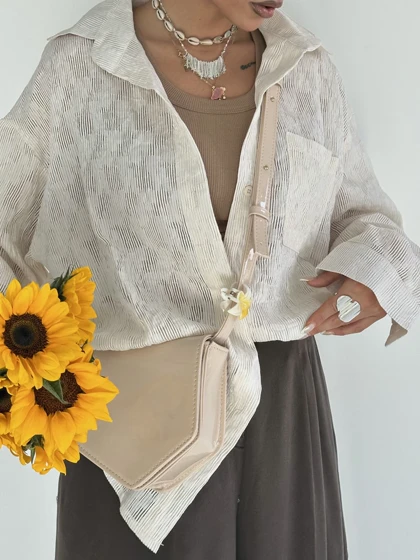 شومیز تک جیب کرکره ای