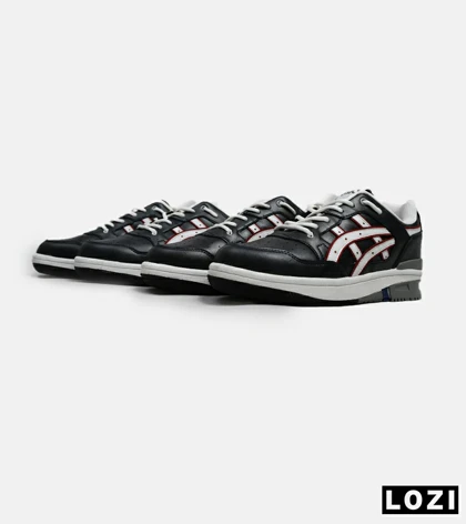 کفش کتانی مردانه مشکی سفید قرمز ASICS TIGER RUNNER II