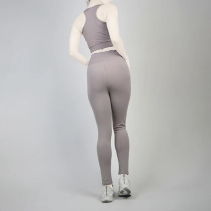 ست نیم‌تنه و لگ ورزشی زنانه الو مدل MUB-921 خاکی