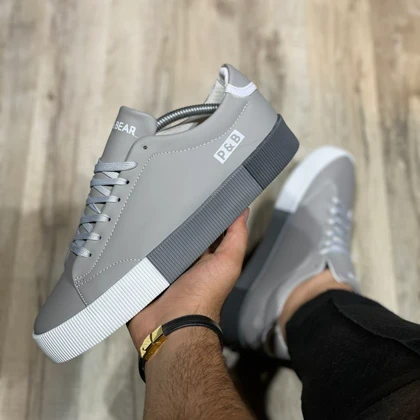 کفش کتانی مردانه مدل پول اند بیر pull&bear طوسی 41 تا 44