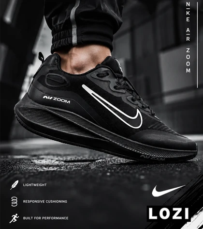 کتانی نایک Air Zoom مشکی مردانه و زنانه مدل 8054