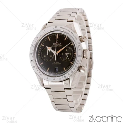 ساعت امگا اسپیدمستر مردانه سه موتوره سیلور صفحه مشکی 104551