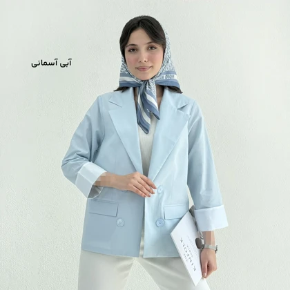 کت زنانه لینن آستن پاکتی | آی بولک