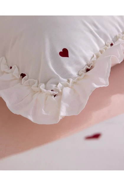 روبالشی Madame Coco مدل Isaline پنبه‌ای - قرمز