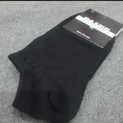 جوراب زیر قوزکی زنانه اسپرت ساده مشکی پامیس