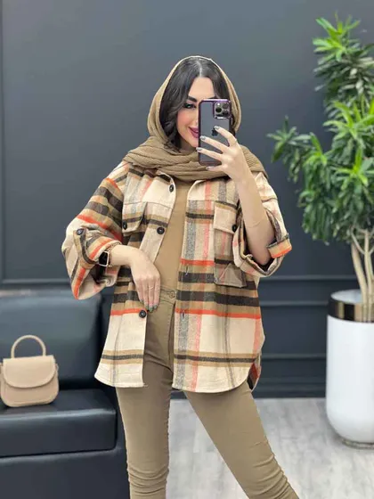 شکت چهارخونه آستین پاگن