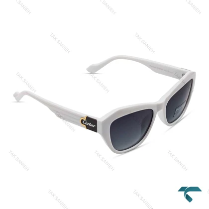 عینک دودی کارتیه زنانه سفید Cartier-7552-L