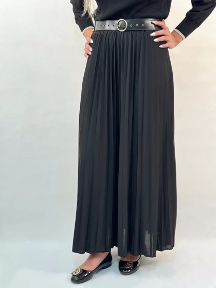 دامن پلیسه کمربنددار