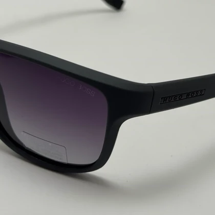 عینک آفتابی پلاریزه هوگو باس HUGO BOSS طوسی مشکی کد 2205 - عینک رانندگی