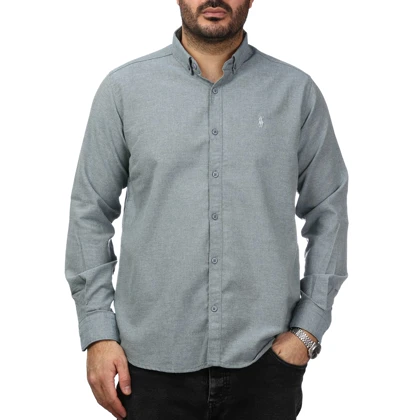 پیراهن آستین بلند لینن مردانه مدل 610595