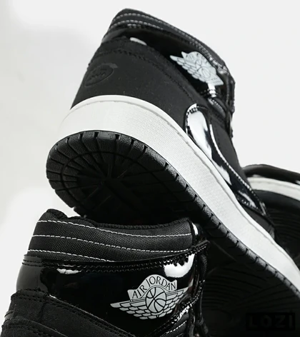 کفش کتانی ساق‌دار مردانه و زنانه مشکی نایک جردن 1 مدل 6520