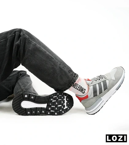 کفش کتانی مردانه طوسی سفید آدیداس adidas ZX 500