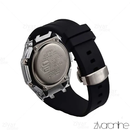 ساعت جی شاک GA2100 مردانه شیشه ای صفحه مشکی ایندکس سفید 105844