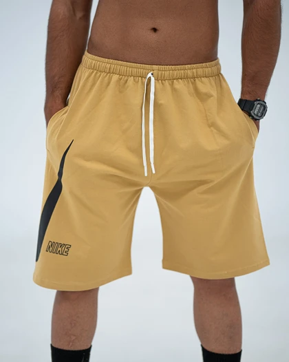 شلوارک بگ ورزشی NIKE نخودی