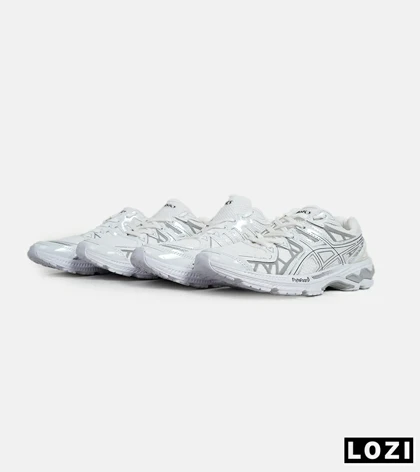 کفش کتانی مردانه سفید طوسی ASICS KAYANO 20