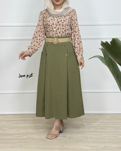 شومیز دامن بهاره گلی _کد1021