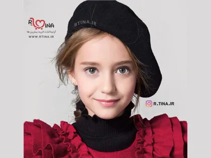 کلاه فرانسوی دخترانه طرح بره پشمی