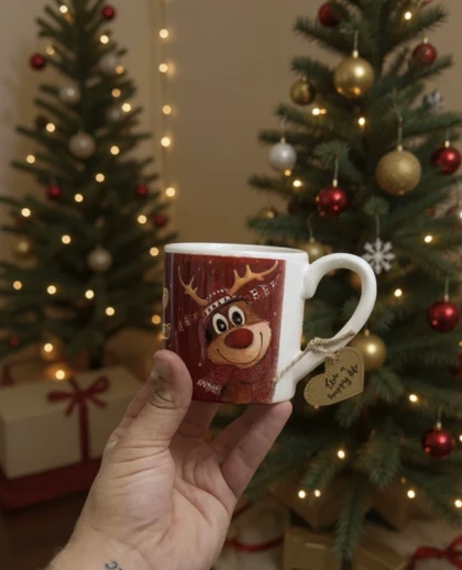 ماگ سرامیکی دسته دار طرح کریسمسی