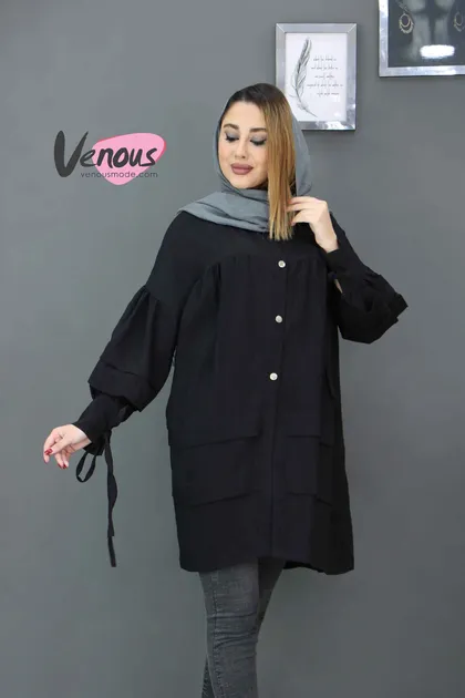 مانتو عروسکی آستین طبقه‌ای