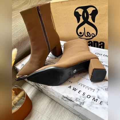 نیم‌بوت 6 سانت پاشنه جلوخوکی آهنی _ 1295