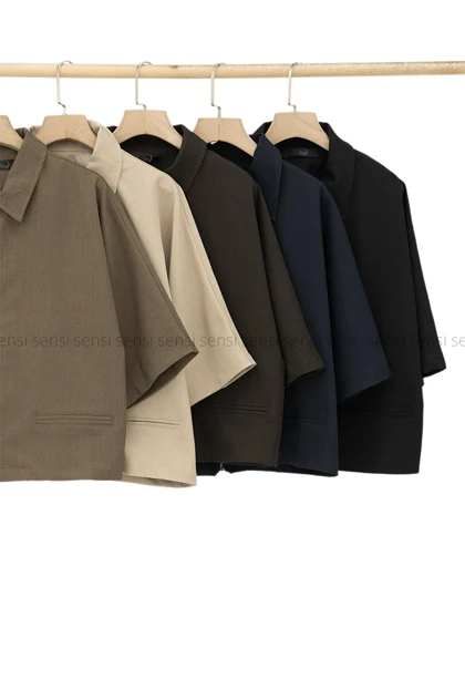 بامبر جلو زیپ آستین 3ربع کد1005384