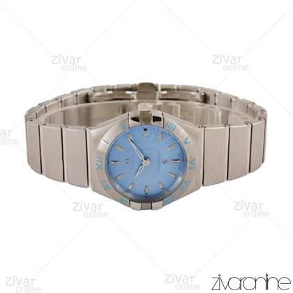 ساعت امگا کانسلیشن زنانه نقره ای صفحه آبی 105166