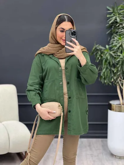 مانتو کتان بغل سه دکمه سوین