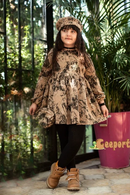 سارافون دخترانه بچه گانه کیف کلاه