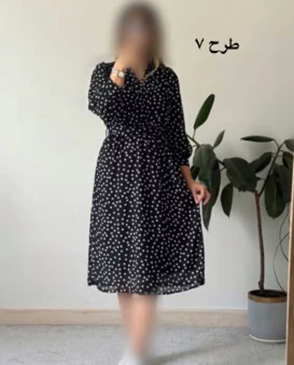پیراهن حریر سرمه سری 18