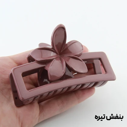 کلیپس دخترانه مدل مستطیلی گل‌دار