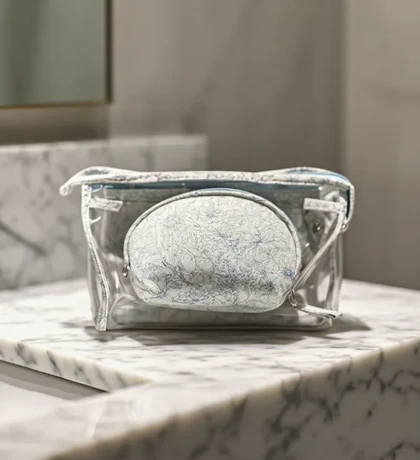 کیف لوازم آرایش سه تکه طرحدار در سه رنگ