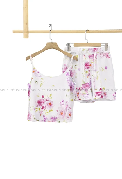 ست تاپ شلوارک طرح دار کد1005306