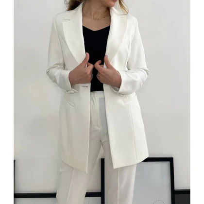 کت شلوار زنانه کرپ رها (Raha) کد 99728