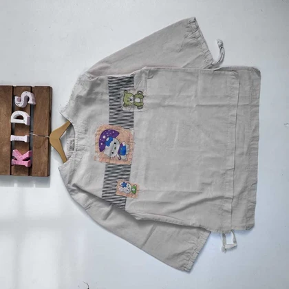 سه تیکه کتان دخترانه مانتو جلیقه با شلوارکارگو