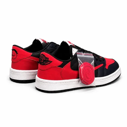 کفش کتانی مردانه مدل نایکی ترویس مشکی قرمز سرمه ای Nike travis