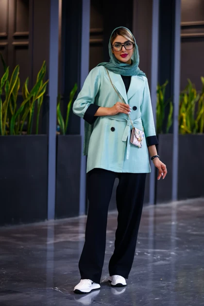 مانتو شلوار ترکیبی کرسپو