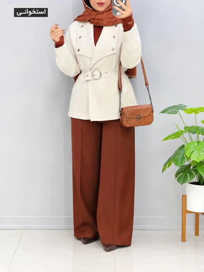 بارانی مزونی کتان جانسا کد 968247