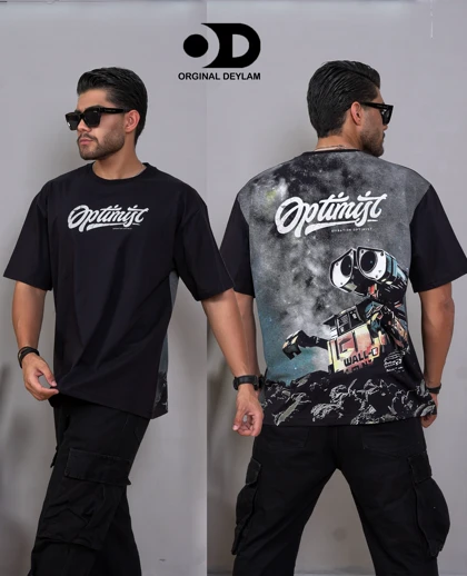 تیشرت لش سه بعدی طرح ربات آخرالزمانی Optimist