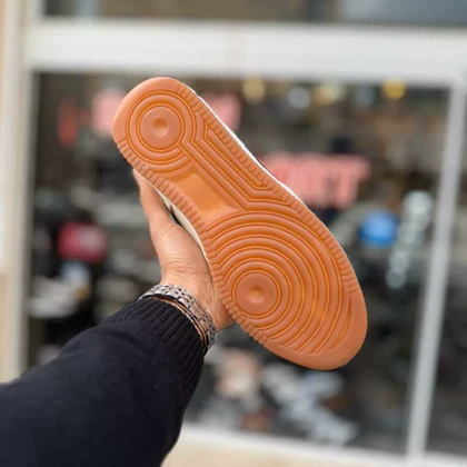 کتانی نایک ایرفورس سفید سبز سایز بزرگ کد 6256