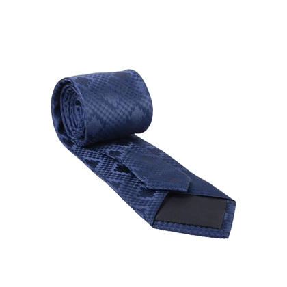 ست کراوات و پوشت طرحدار سورمه ای 98111