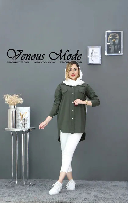 مانتو لینن تک دکمه