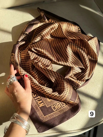 مینی اسکارف ساتن وارداتی طرحبندی کد 400