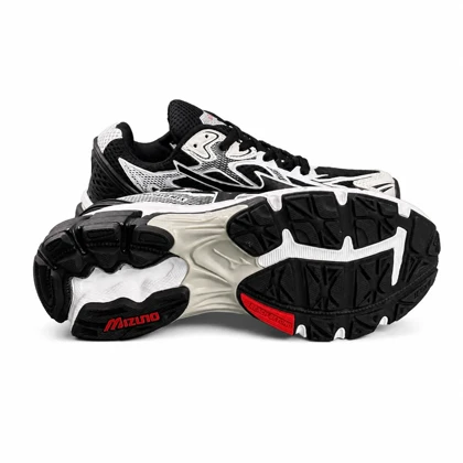 کفش کتانی مردانه (کیفیتاورجینال) مدل میزانو مشکی سفید Mizuno