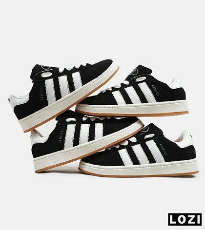 کفش کتانی مردانه و زنانه مشکی سفید ADIDAS Campus مدل 4238