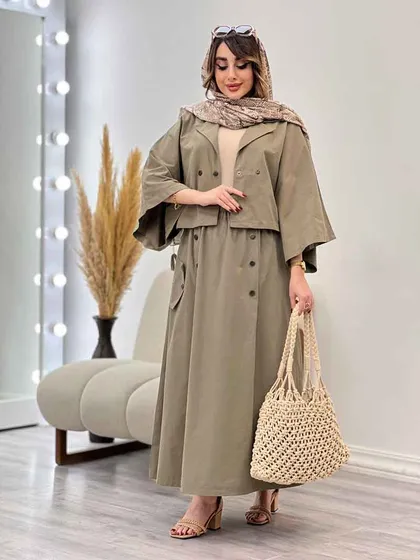 ست کت پانچ و دامن