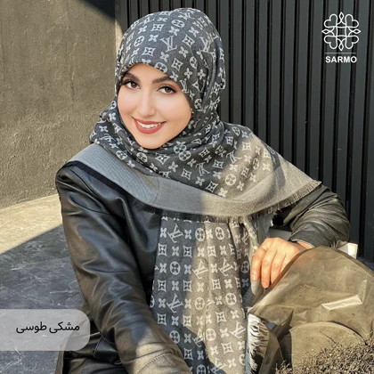 روسری نخ کشمیر آلیس نگین‌دار