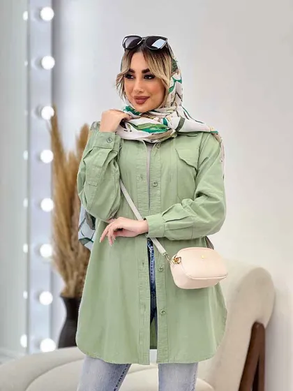 مانتو دو جیب پیله