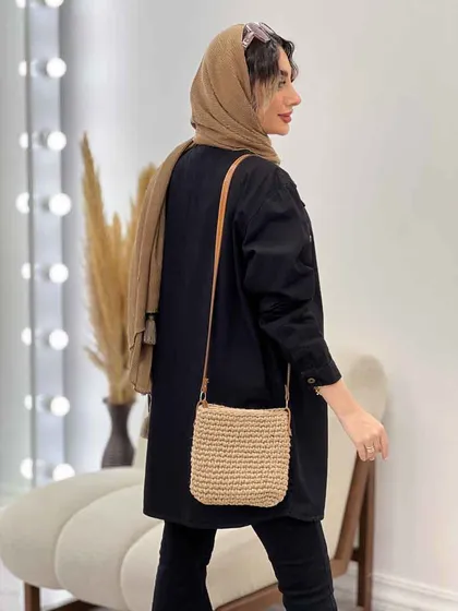 مانتو سر جیب دو دکمه جیب نما